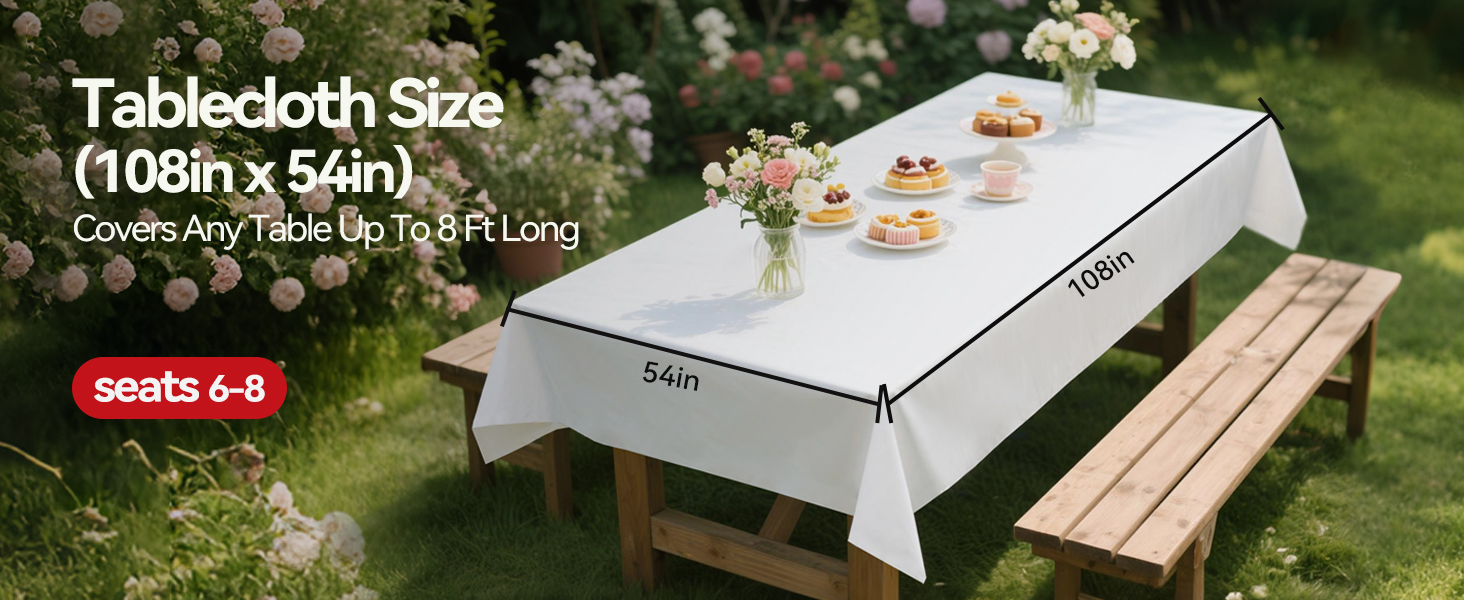 Tablecloth Size 108in x 54in