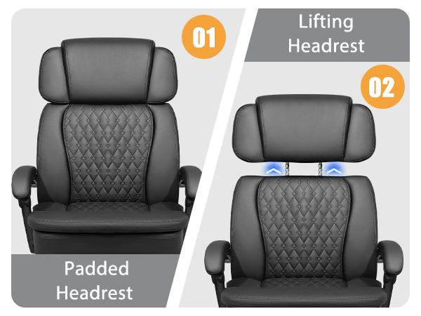 lifting padded headrest