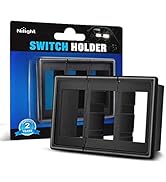 Nilight 90011C Rocker Panel Holder Kit ABS Plastic Black Automotive Mount Toggle Switch Housing (...