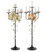 Romadedi Candelabra Tall Candle Holder - 47 inch Floor Candle Holders for Pillar Candles, Candles...