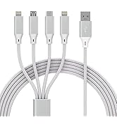 Multi Charging Cable,4 in 1 Nylon Braided [MFi Certified] USB Fast Charging Cords,2M/6FT Multiple...