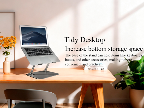 Laptop Stand for Desk, Laptop Riser with Active Cooling Fan