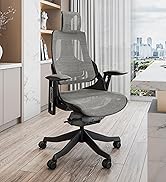 Techni Mobili LUX Ergonomic Executive Breathable Mesh Office Chair Lumbar Support &amp; Adjustable He...