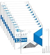 EHWINE 12 Pack 8.5x11 Wall Mount Acrylic Sign Holder Horizontal, Acrylic Wall Sign Photo Menu Fly...