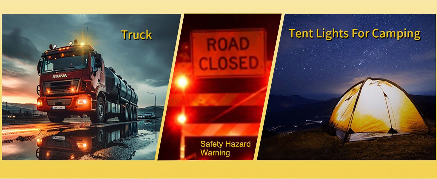 Emergency Flare Alert LED Flare Beacon Auto Roadside Safety Warning Signal Caution Light