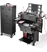 BYOOTIQUE Rolling Makeup Case Cosmetology case on wheels Makeup Artist Nail