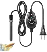 HITOP 15W Super Mini Aquarium Heater: Adjustable Heater for Small Fish Tank 1-4Gallons, with Exte...