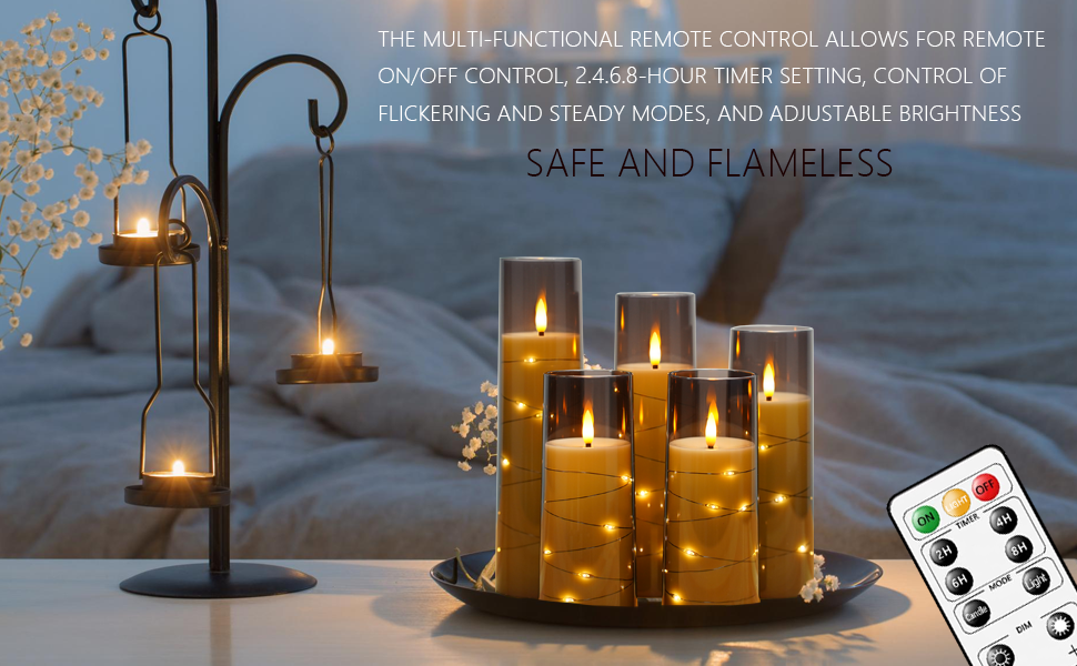 moving flame candles led candles with remote flamless candles