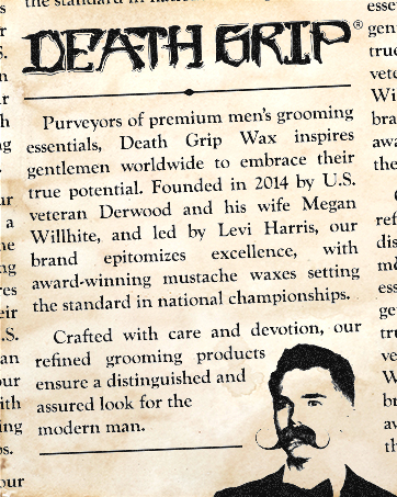 Death Grip Mustache Wax Beard Oils Men's Hair Pomade Combs Shave Soap Beard Moustache Wash