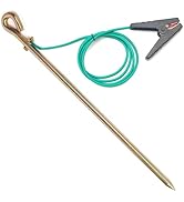 Minidodoca Portable Ground Rod with 5ft 12AWG UL Listed Grounding Wire with Crocodile Clip,Great ...