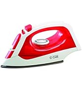 COMMERCIAL CARE Steam Iron, 1200 Watt Portable Iron, Self-Cleaning Steamer for Clothes with Nonst...