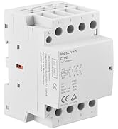 Heschen Household AC Contactor CT1-63 4 Pole Four Normally Open 220V/240V Coil Voltage 35 mm DIN ...