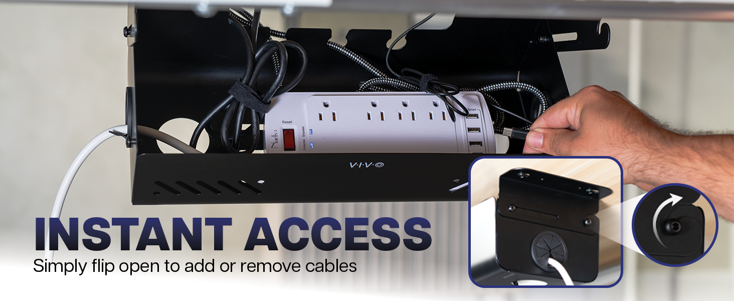 under desk cable management cable tray cord organizer power strip holder wire management steel
