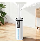Humidifiers for Bedroom - GloryAir 2.11Gal (8L) Quiet Top Fill Cool &amp; Warm Mist Humidifier Large ...