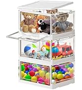 YFXCVSL 23Qt Clear Storage Bins with Lid 3 Pack, Stackable Bins for Storage, Storage Boxes, Stora...