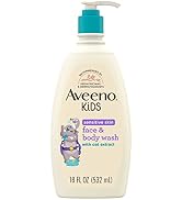 Aveeno Kids Sensitive Skin Face &amp; Body Wash with Oat Extract, Gently Washes Away Dirt &amp; Germs Wit...