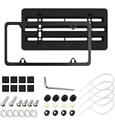 Stainless Steel License Plate Holder + No Drill Front License Plate Mount Kit,Upgraded Licenses P...
