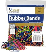 Upgrade Office Supply UPG247BC Assorted Size and Color Rubber Bands, 1/4 lb Bag, Made in USA
