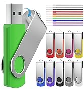 64GB Flash Drive 10 Pack USB Flash Drives Thumb Drive High Capacity USB 2.0 Memory Stick 64 GB Ju...