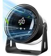 EasyAcc Desk Fan Wall-Mounted Fans 6000mAh, Max 24 Hours Work Time, 16 ft Powerful Airflow, 100 S...