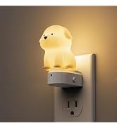 L LOHAS LED Plug in Night Light for Kids, 3D Cute Puppy Night Light | Dusk to Dawn Sensor, 3000K ...