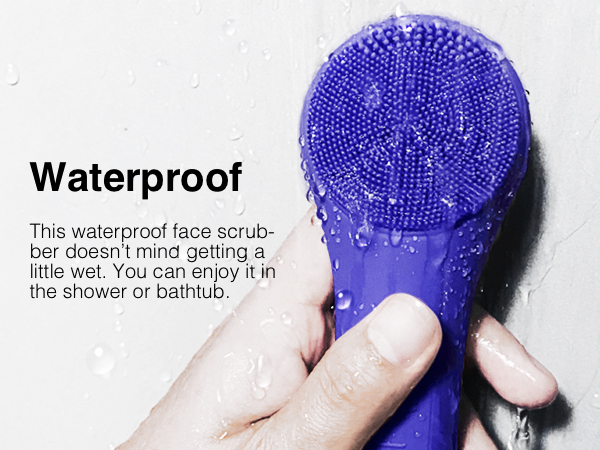 Waterproof face scrubber
