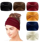 Artilady Extra Wide Headbands for Women Boho Elastic Hairband Non Slip Soft Turban Headwraps Stre...