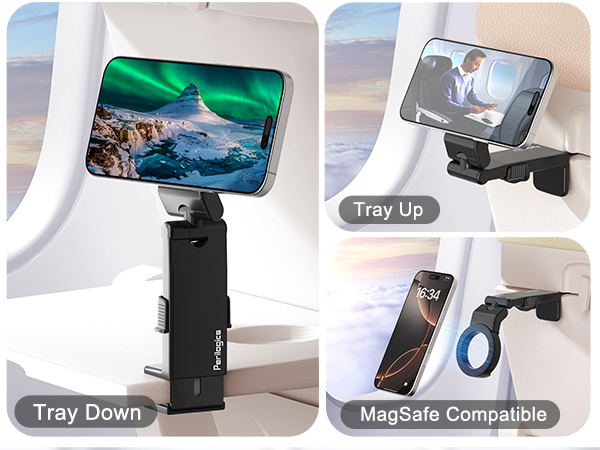 Travel Phone Holder can clamp on the tray and MagSafe compatible
