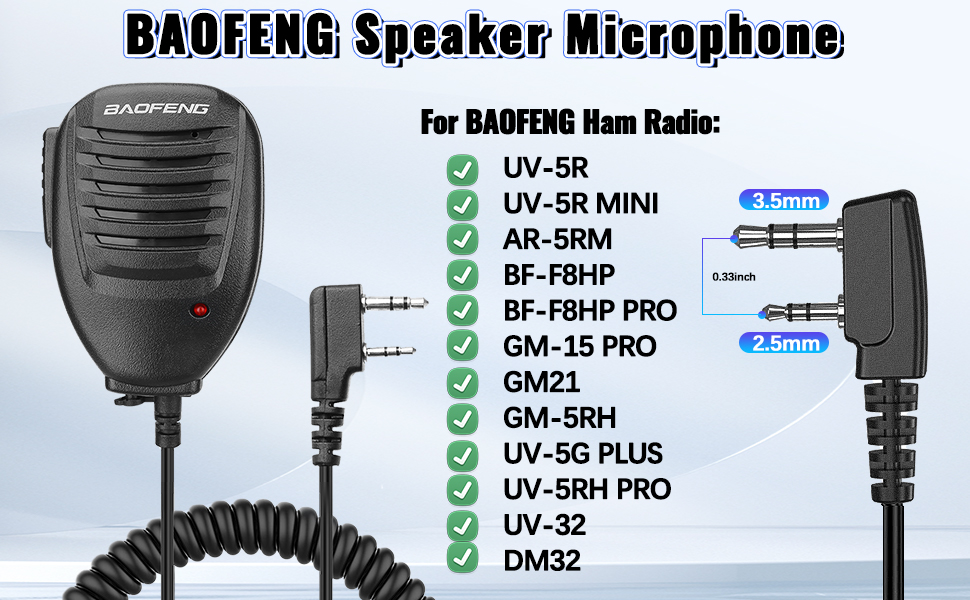 BAOFENG UV-5R Speaker Microphone