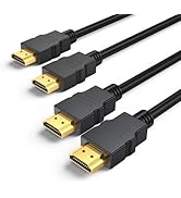 4K HDMI Cable 6FT 2-Pack, High Speed HDMI Cable Shielded Cord for Gaming Monitor Support 4K@60Hz,...