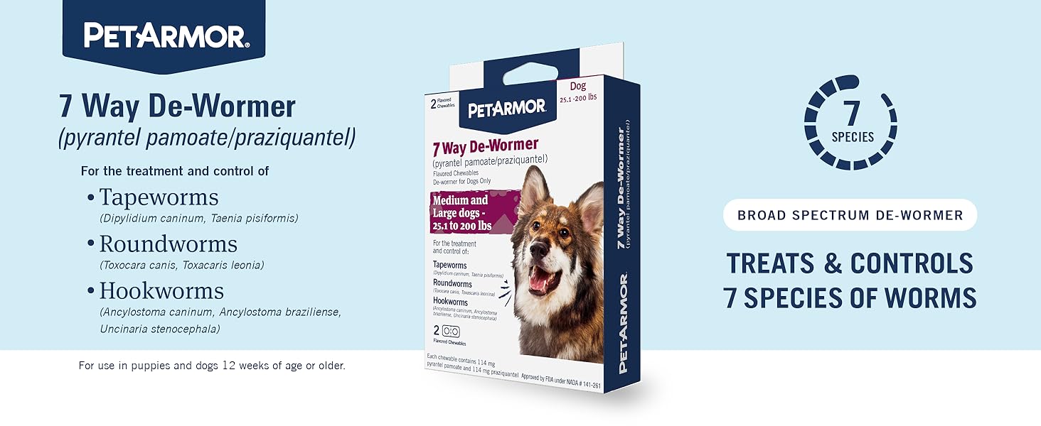 7 way dog de-wormer