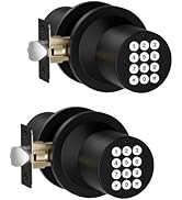 Door Knob with Keypad, Keyless Entry Door Lock, Front Door Knob Child Proof, Auto Lock, Easy Inst...