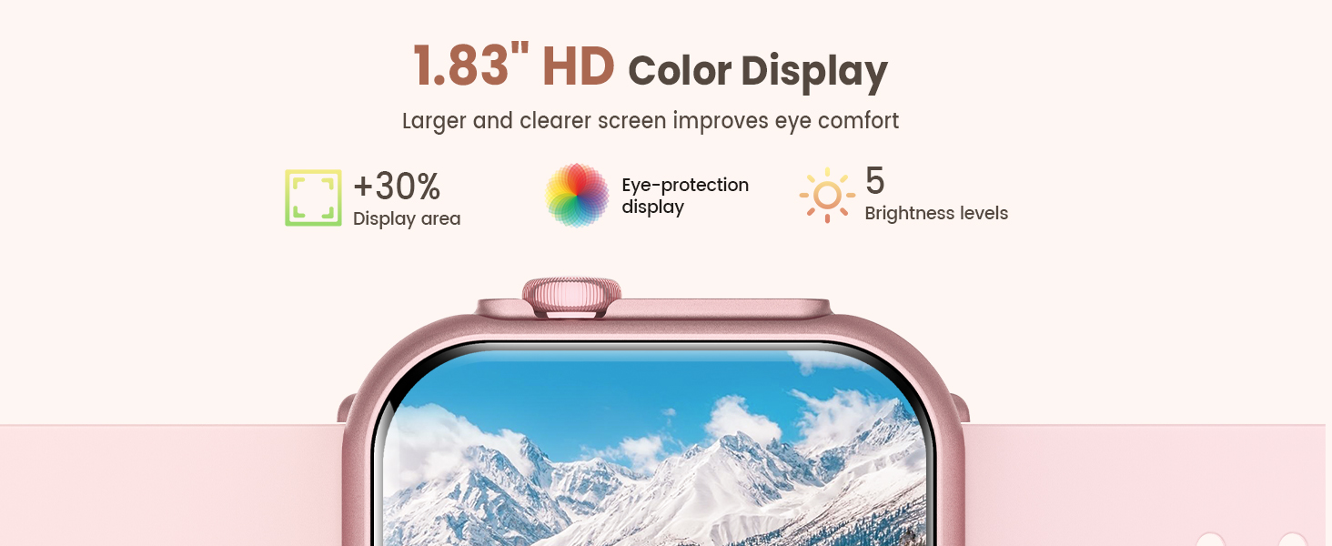 Women Smartwatch with 1.83 Inches Large Screen