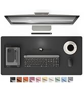 RENMTURE Desk Pad, Faux Leather Large mouse pad for Office and Home Work, Gaming pad,Desk Protect...