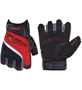 HANDLANDY Fingerless Work Gloves for Men, Half Finger Working Glove Grip Shock-Absorbing Breathab...