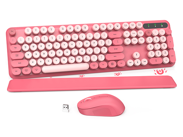 Retro Typewriter Keyboard with Detachable Wrist Rest