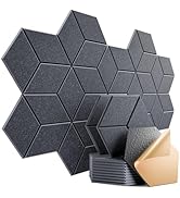 Dailycooper 12 Pack Self-Adhesive Acoustic Panels 12" X 10" X 0.4" - Sound Proof Foam Panels with...