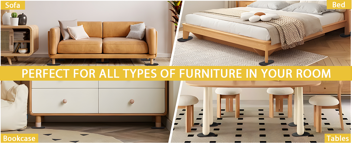 Our furniture sliders perfect for all types of furniture in your room.