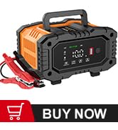 NEXPEAK NC202 10-Amp Battery Charger, 12V 24V LiFePO4 Lead Acid Portable Car Battery Charger 8-St...