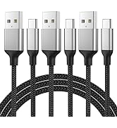 3FT USB to USB C Cable 3A, 3Pack USB Type C iPhone 15 Fast Charging Cable, 3 Foot Braided USB A t...