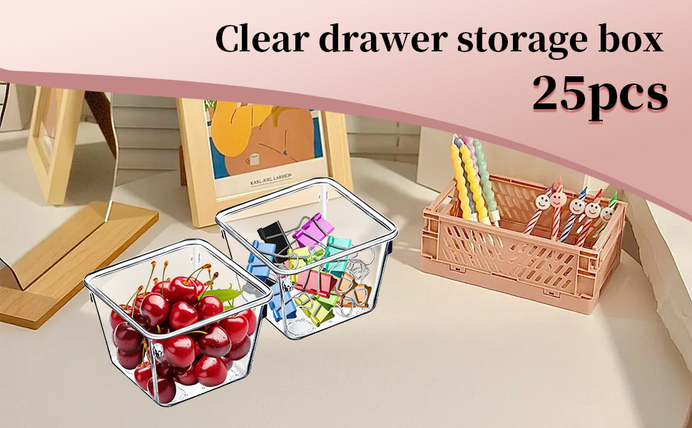 organizer storage transparent drawers small bins desk makeup vanity bathroom stacking