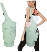 sportsnew Yoga Mat Bag, Large Opening Long Tote Yoga Mat Carrier Holder Bag with Waterproof Wet P...