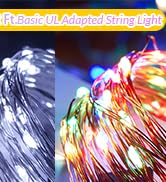 Ariceleo 33 Ft. Fairy Lights, 100 LED Waterproof Copper Wire Firefly String Lights, Warm White, A...