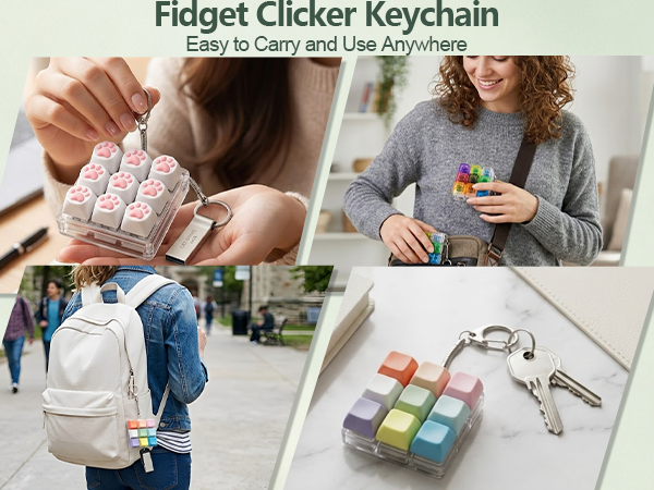 Fidget keyboard keychian