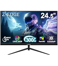 Z-Edge 24 inch 240Hz 165Hz Gaming Monitor, FHD 1080p, MPRT 1ms, IPS Monitor Gaming, 350nits, 16.7M C...