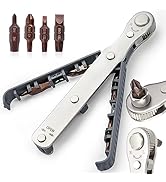 OSDUE 5 Pcs Mini Ratchet Wrench Set, 1/4 Inch Drive, High Torque Offset Reversible Screwdriver, w...