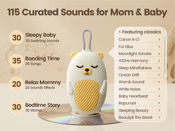 Baby Sound Machine for Sleep, White Noise Machine