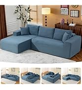 2025 New 108" Cloud Couch Sectional, Boneless Modular Sectional Sofa with L-Shaped Chaise, Deep S...