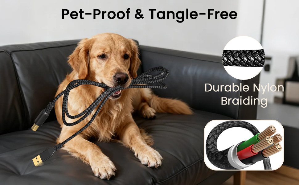 printer cable usb a to b cord