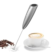 SIMPLETaste Milk Frother Handheld Battery Operated Electric Foam Maker, Drink Mixer with Stainles...